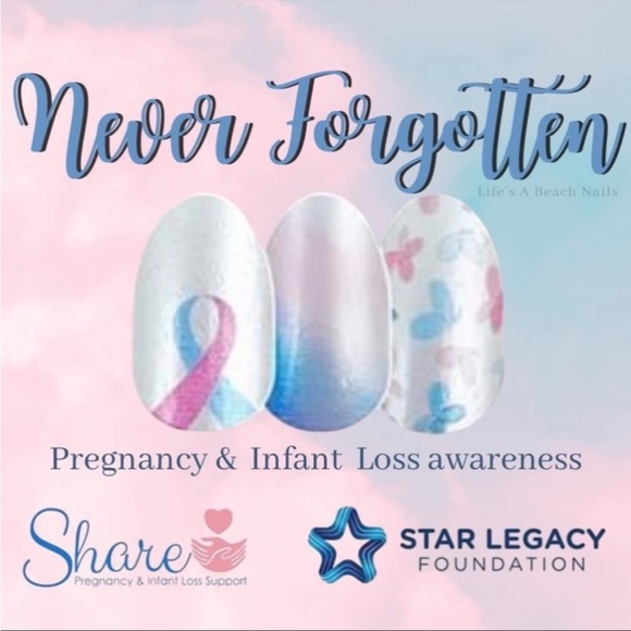 *Retired* Color Street: Never Forgotten | Awareness Set Pastel Pink Blue Pastel - Picture 5 of 9